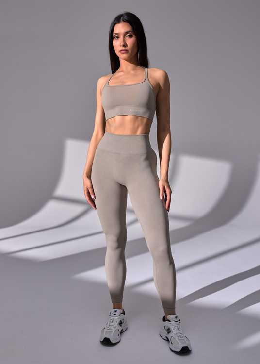 Legginsy Bezszwowe  Second Skin, Push Up (Beige Nude)