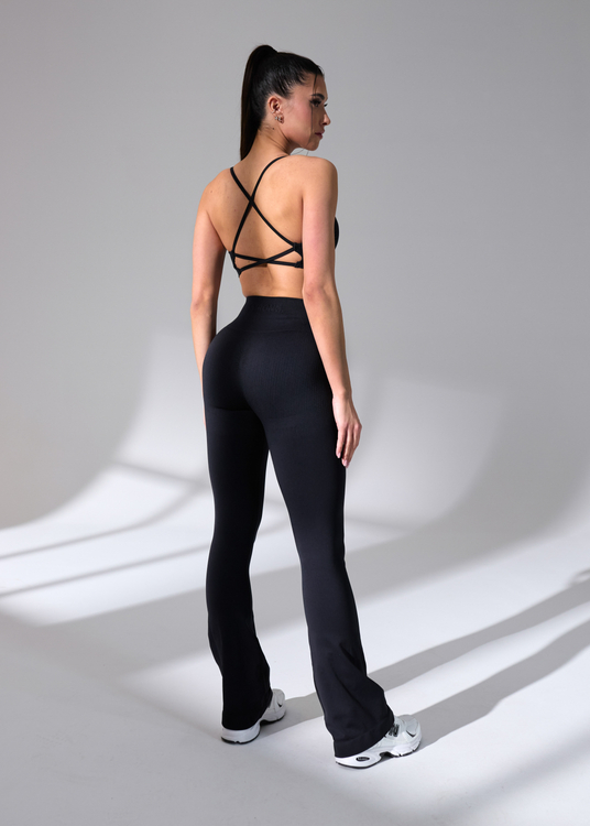Dzwony Bezszwowe Shape & Comfort, Push Up (BLACK)